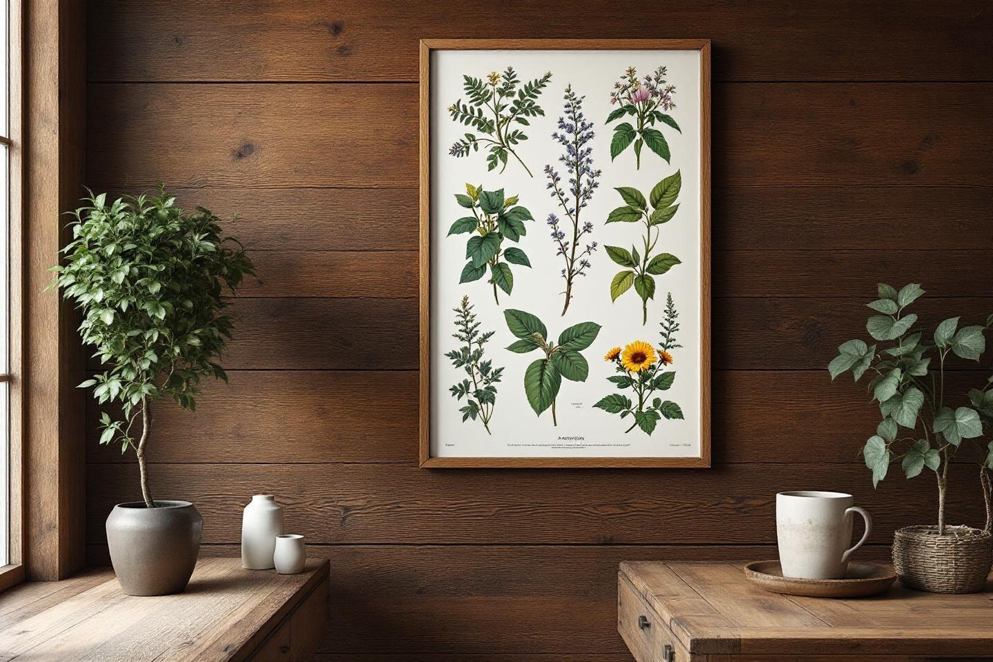 Poster botanique plantes vintage : sélection et déco rétro